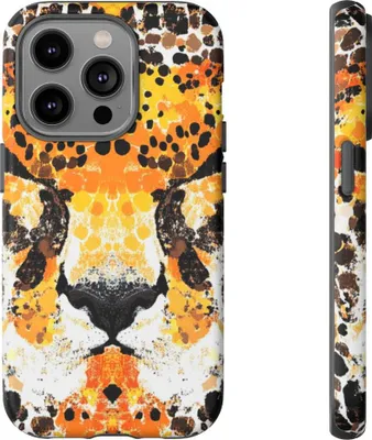Produktbild von Abstraktes Gepardengesicht – Hülle Kompatibel mit iPhone 14 Pro
