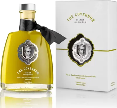 Zdjęcie produktu dla The Governor Premium Edition Oliwa Extra Virgin z Wczesnego Zbioru z Korfu Grecja 500 ml