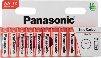 Immagine prodotto di Batterie Panasonic AA zinco-carbone (R6) 12 pezzi POWER CARBON Mega Pack