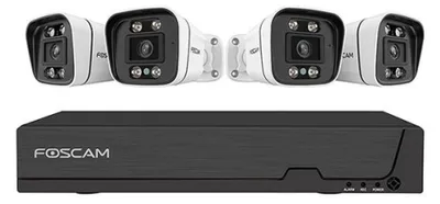 Produktbild von Foscam FNA108E-T4-2T-W PoE Kameraset, 8-Kanal NVR, 2TB, Weiß