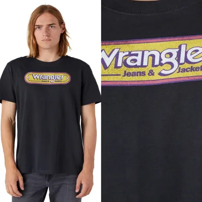 Produktbild von WRANGLER Herren, T-Shirt BRANDED TEE, XL, Schwarz, sport, tshirt, shirt