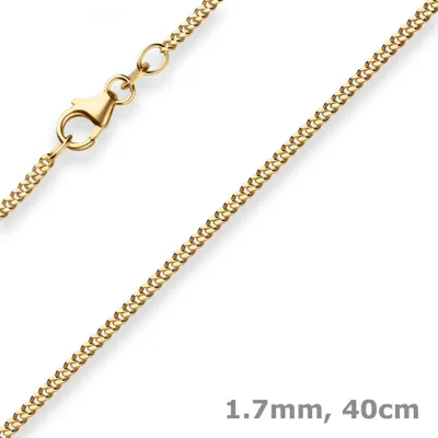 1-7mm-Panzerkette-aus-333-Gelbgold-40cm