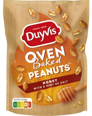 Produktbild von Duyvis Ofengeröstete Erdnüsse mit Honig, 175 g – Knuspriger Snack
