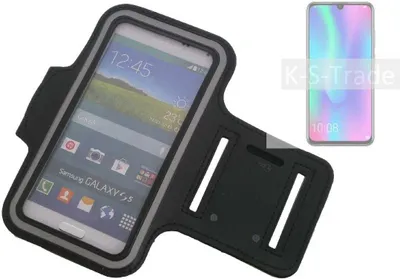 Produktbild von Kompatibel mit Huawei Honor 10 Lite Neopren Jogging Armband Sportarmband Oberarmband schwarz kompatibel mit Huawei Honor 10 Lite mit Reflektor