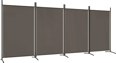 Obrázek produktu pro 4dílný paraván antracitový 346x180 cm textil
