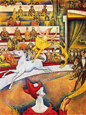 Zdjęcie produktu dla Obraz drukowany Georges Seurat - Cyrk, 1890 (80 x 60 cm)