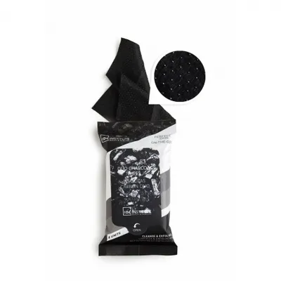 Productafbeelding van Make-up verwijderdoekjes met houtskool, IDC Institute (8 stuks)