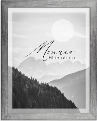Produktbild von Bilderrahmen Monaco - 50x70 cm, Grau Gewischt Nachbildung, 1 mm Kunstglas klar