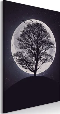 Produktbild von Italienischer Leinwand Leinwandbild - Lone Tree (1 Part) Vertical 20x30 cm Landschaften c-A-0234-b-a