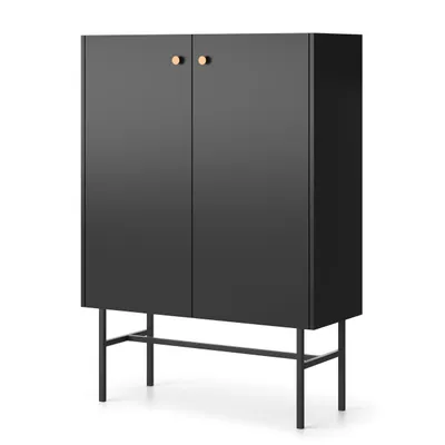 Produktbild von BEAUTYSOFA | Kommode DALIA mit 2 Türen, Stilvoller Stauraum für Wohnzimmer, Schlafzimmer & Büro, Moderne Kommode in Schwarz