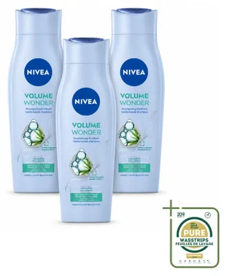 Productafbeelding van 3 x NIVEA Volume Care Shampoo - Volumegevende en versterkende shampoo - 250 ml - Voordeelverpakking - 3 stuks