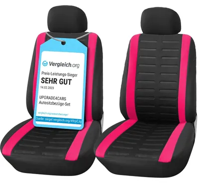 Immagine prodotto di Solidchoice - Coprisedili universali neri e rosa per i sedili anteriori dell'auto