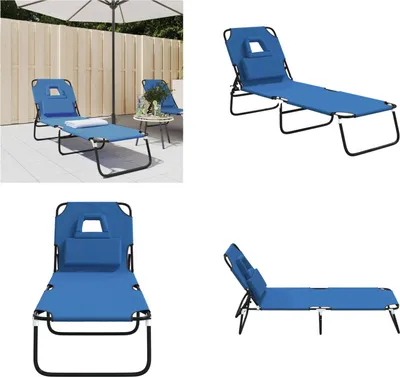 Produktbild von vidaXL Sonnenliege Klappbar Oxford Gewebe & Pulverbeschichteter Stahl - Sonnenliege - Sonnenliegen - Gartenliege - Outdoor-Liege
