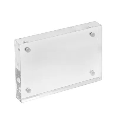 Produktbild von Magnetrahmen für Visitenkarten, 9,5 x 6,5mm, 15mm stark (2x 7,5mm) / magnetischer Bilderrahmen / Magnet / Rahmen / Fotorahmen / Acrylglas / Acryl / Familienfoto / Hochzeit / Zeigis®