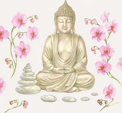 Produktbild von 20 Servietten Buddha - Vollkommene Entspannung 33x33cm