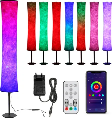 Produktbild von Neoglint A C85-265V 11W Hexagon RGB Stehleuchte Stehleuchte unterstuetzt kabellos verbunden / Telefon-App-Steuerung / Controller / Sprachsteuerung / 32 Multicolor-Modus / DIY benutzerdefinierte Beleuchtungseinstellung / Musiksynchronisierung / Helligkeitsgeschwindigkeit einstellbar dimmbar / Ersatz fuer Android / IOS-System zum Leben Zimmer Schlafzimmer Arbeitszimmer Cafe Shop