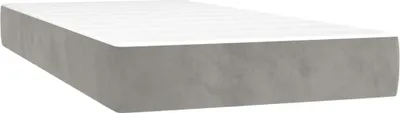 Image de Matelas à poches, gris clair, 100X220X20 Cm, velours Lumarko !
