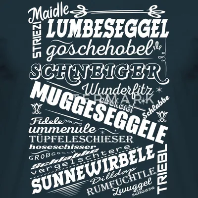 Produktbild von Spreadshirt Schwarzwald Dialekt Badisch Alemannisch Für Anfänger Männer T-Shirt, XL, Navy