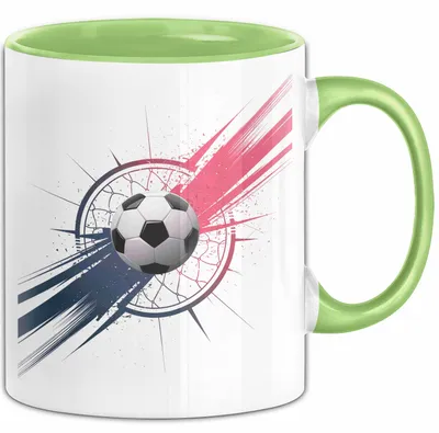 Produktbild von Fußballspieler Tasse Geschenk Lustige Geschenkidee Spruch Für Fußball Fans (Grün)