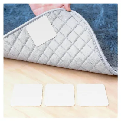 Produktbild von Rutschfeste Teppichgreifer Vacuum Tech, Waschbare dünne Anti-Rutsch-Pads für glatte Hartböden, verhindern Verrutschen und Kräuseln von Teppichen, 4 Stück, einfache Installation, wiederverwendbar