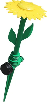 Produktbild von Jardinion Sprinkler Rasensprenger, 6m Sprengradius, Beregnung Bewässerungssystem Blumenform Grün, Gartensprenger, Rasensprinkler, Fontäne, Kinderwasserspielzeug, Gartenbewässerung, Blumensprinkler