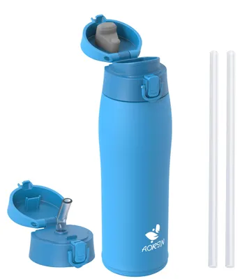 Produktbild von Edelstahl Trinkflasche 750ml AORIN, Auslaufsicher, Doppelwandig, BPA-frei