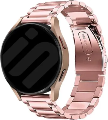 Produktbild von Strap-it Stahlarmband - Kompatibel mit Samsung Galaxy Watch 4 Armband 44mm Ersatzarmband Edelstahl - Faltschließe - Hochwertiges Material - für Samsung Galaxy Armband Rosa