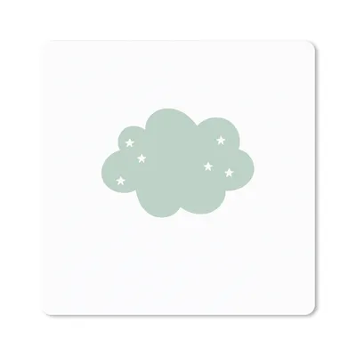 Produktbild von MuchoWow® Mauspad Mousepad Wolke - Mädchen - Jungen - Sterne - Pastell - Kind 30x30 cm - Mousepads - Maus Mat - Pad - Mausunterlage - Gaming