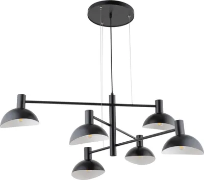 Immagine prodotto di Lampada a sospensione moderna decorativa a 6 punti in nero sopra il tavolo Artis 6xE14 40W Sigma Lighting
