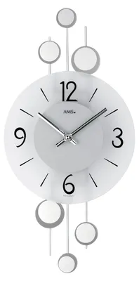 Produktbild von AMS Quarz-Wanduhr, Quarzwerk, 23x47x5cm, 9388