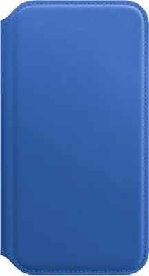 Image de Étui-livre en cuir pour Apple iPhone X / Xs - Bleu électrique