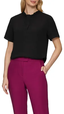 Produktbild von S.Oliver Black Label Damen 2154332 Bluse Kurzarm, Grau/Schwarz 9999, 36 EU