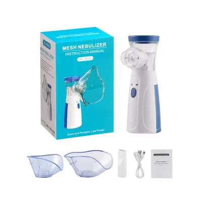 Produktbild von Tragbarer Mesh Vernebler, Ultraschall Inhalator, Leise & Leistungsstark, USB & Batterie, Feiner Nebel für Atemwege, Ideal für Erwachsene & Kinder
