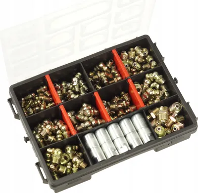 Produktbild von Schmierstoffspritzen Set M6 M8 M10 M12 266 Teile FEINZ Hochwertig Effiziente Schmierung