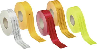 Produktbild von 3M Konturmarkierung nach ECE-104, Festaufbau, rot, 55 mm x lfm