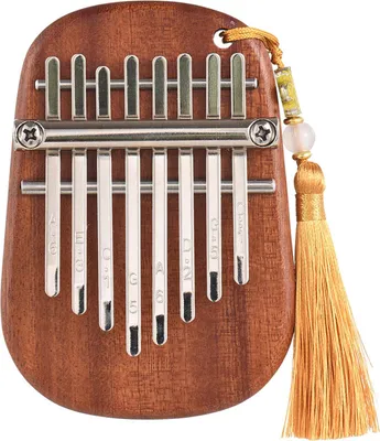 Image de Kalimba mini piano à pouce, 8 touches, instrument de musique portable avec marteau d'accord, cadeau pour adultes, débutants, voyages de fête intéressants