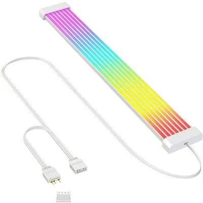Obrázok produktu pre LED lišta pre kábel napájacieho zdroja – 5 V, 3-pólová, synchronizovaná – pre 6/8/12/16/24-pólové predlžovacie káble a držiak na PC