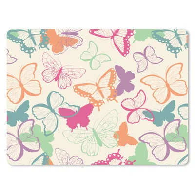Produktbild von MuchoWow® Mauspad Mousepad Schmetterlinge - Muster - Insekten 23x19 cm - Mousepads - Maus Mat - Pad - Mausunterlage - Schreibtischunterlage - Mauspad