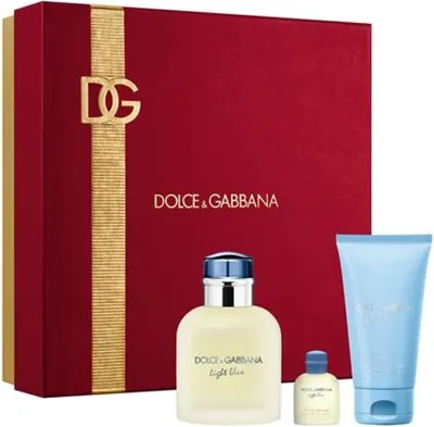 Obrázek produktu pro Dolce&Gabbana Light Blue Pour Homme EDT Small Gift Set, Pánské, 2 kusů, Eau de toilette, 75 ml, 5 ml, 3 kusů