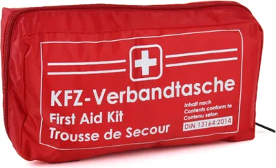 Produktbild von Verbandtasche Verbandstasche Erste-Hilfe Verbandskasten PKW DIN13164 ROT