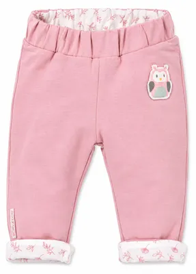 Produktbild von BONDI Baby Mädchen Wendehose Laufhose "Eule" 93734 | Rosewood Rosa Größe: 62