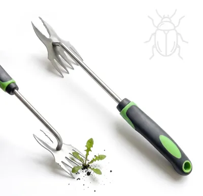 Image de Omgoods - Désherbeur manuel avec 5 dents en acier inoxydable
