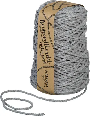 Produktbild von XXL Baumwollkordel "5 mm", 80 m, 500 g Grau