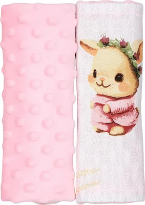 Produktbild von TupTam Kinder Auto Gurtschutz Gurtschoner 2er Pack, Farbe: Kaninchen/ Rosa