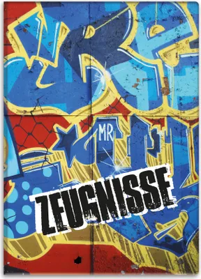 Image de porte-revue itenga motif Graffiti DIN A4 couverture matelassée
