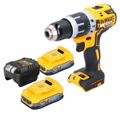 Immagine prodotto di Trapano a percussione a batteria DeWalt DCD 796 E2 18 V 70 Nm senza spazzole + 2x batteria Powerstack 1,7 Ah + caricabatterie