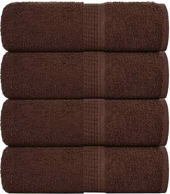 Produktbild von "2026 MODERNE"Gästetücher FROGN 4er set - modernes Design - Braun 30x50cm 360 g/m² Promotion646965 - Handtücher