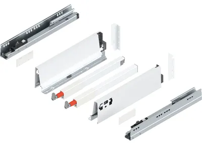Produktbild von Blum Tandembox antaro C-Reling Schubladenschienen-Set | 1 Paar, 30kg 300mm | Vollauszug Blumotion, seidenweiß