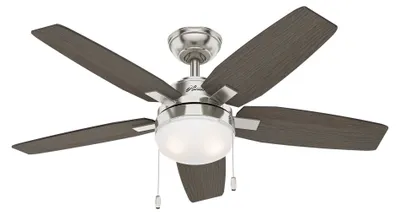 Produktbild von Hunter 50646 Arcot Deckenventilator mit Beleuchtung Chrom Walnuss Grau 117 cm