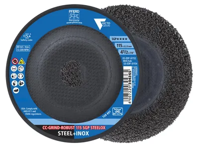 Produktbild von PFERD TOOLS CC-GRIND ROBUST Schleifscheibe 115x22,23 mm Speziallinie SGP STEELOX für Stahl/Edelstahl (POS 2)